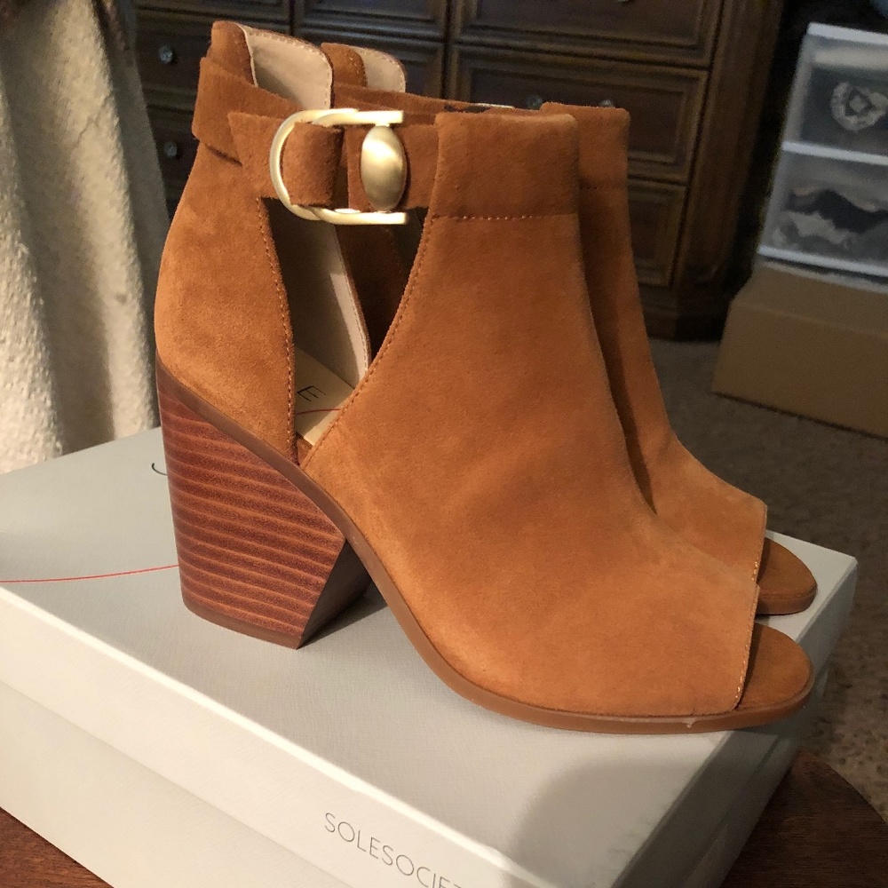 Sole society peep toe booties